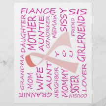 DESIGN DA FITA DO ROSA DA CONSCIÊNCIA DO CANCRO DA PANFLETO PERSONALIZADO