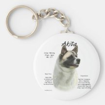 Design da história de Akita (pinto) Chaveiro