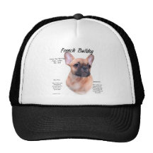 Design da história do buldogue francês bonés