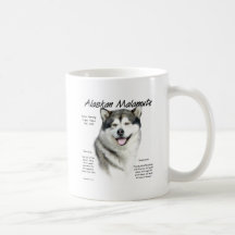 Design da história do Malamute do Alasca Canecas
