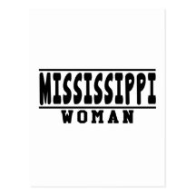 Design da mulher de Mississippi Cartao Postal