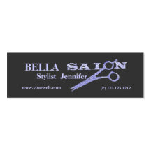 Design da nomeação do salão de beleza com tesouras cartões de visitas