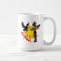 Design de Eagle, do Totem de Eagle, & da pena canecas
