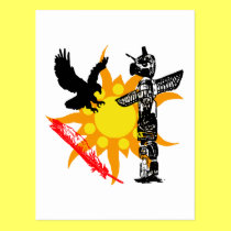 Design de Eagle, do Totem de Eagle, & da pena cartões postais