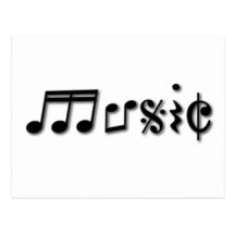 Design de texto da música cartao postal