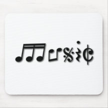 Design de texto da música mousepads