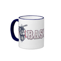 Design do diamante da massa do basebol do vintage canecas