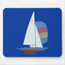Design do dragão um que compete o veleiro mouse pads