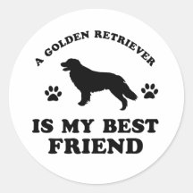 Design do golden retriever adesivos em formato redondos