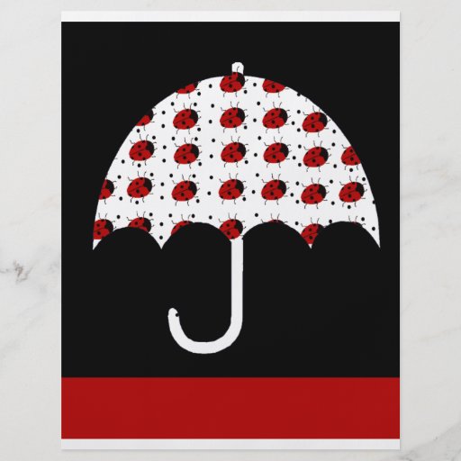 Design do guarda-chuva do joaninha panfletos coloridos