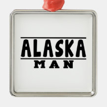 Design do homem de Alaska Enfeite Para Arvore De Natal