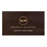 DESIGN do LOGOTIPO da FORQUILHA & da FACA no WOODG Modelo Cartões De Visitas