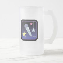 design do microfone e das estrelas do cantor caneca