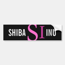 Design do monograma da raça de Shiba Inu Adesivo