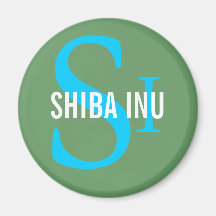 Design do monograma da raça de Shiba Inu Imã De Refrigerador