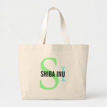 Design do monograma da raça de Shiba Inu Bolsas De Lona
