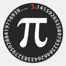 Design do número do Pi Adesivo