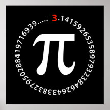Design do número do Pi Pôsteres