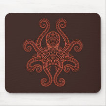 Design do polvo (vermelho) mousepad