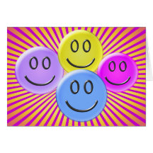 Design do teste padrão do smiley face cartões