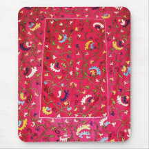 Design floral anatólio antigo vermelho do OTOMANO Mouse Pads
