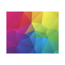 design geométrico colorido abstrato do polígono do impressão de canvas esticada