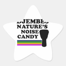 Design legal do instrumento musical do djembe adesivos estrelas