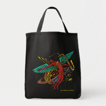Design legal do saco da música da arte abstracta bolsa para compras