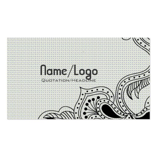 Design-Modelo retro preto & branco da flor Modelo Cartoes De Visita