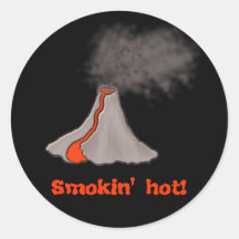 Design quente do vulcão de Smokin Adesivo