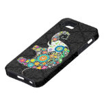 Design retro colorido do elefante da flor iPhone 5 capas