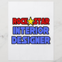 Designer de interiores da estrela do rock panfleto personalizado
