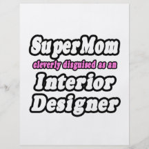 Designer de interiores do SuperMom… Modelo De Panfleto