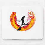 Deslocador da terra do esqui mouse pads