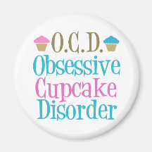 Desordem obsessiva do cupcake ima de geladeira
