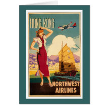 Destino: Cartão do vertical de Hong Kong