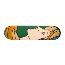 Detalhe bonito da senhora do estilo de Nouveau da  Skates