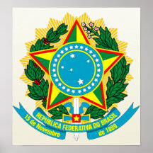 Detalhe da brasão de Brasil Poster
