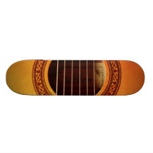 Detalhe da guitarra acústica skate personalizado