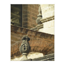 Detalhe do catedral em Jerez De La Frontera Impressão De Canvas Esticada