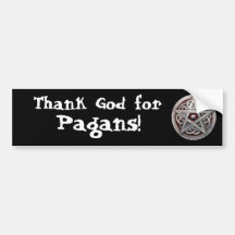 Deus do obrigado para Pagans! Adesivo