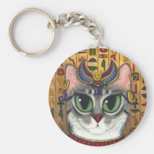 Deusa da fibra, chaveiro da arte do gato de Bastet