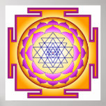 Deusa Shri Lalitha Tripura Sundari de Sri Chakra Posteres