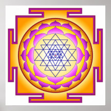 Deusa Shri Lalitha Tripura Sundari de Sri Chakra Posteres