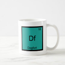 Df - T engraçado do símbolo da química do elemento Caneca