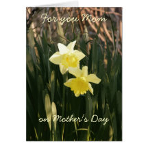 Dia das mães do retrato do Daffodil Cartao