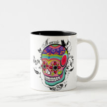 Dia de Muerte da caneca inoperante da ilustração