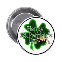 Dia de São Patrício feliz - pote de ouro Pins