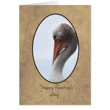 Dia de são valentim feliz - pelicano cartões