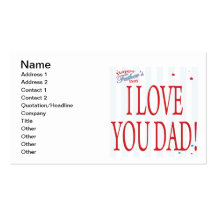 Dia dos pais feliz cartões de visita